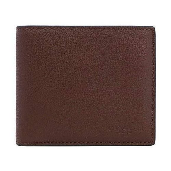 Coach 3 in 1 Compact ID Wallet F74991 Mahogany Sport Calf Leather $178 - Picture 1 of 4